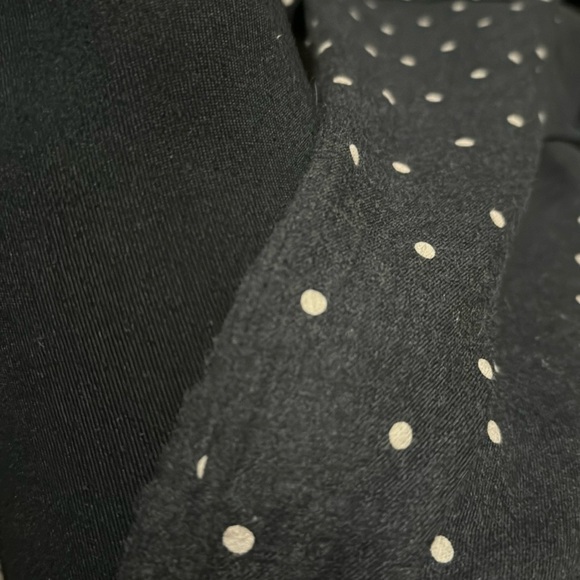 Eddie Bauer Shirt Dress-Cotton-Sz 8-Gray/White Polka Dot-PopOver-Tie Waist-EUC - Picture 16 of 16